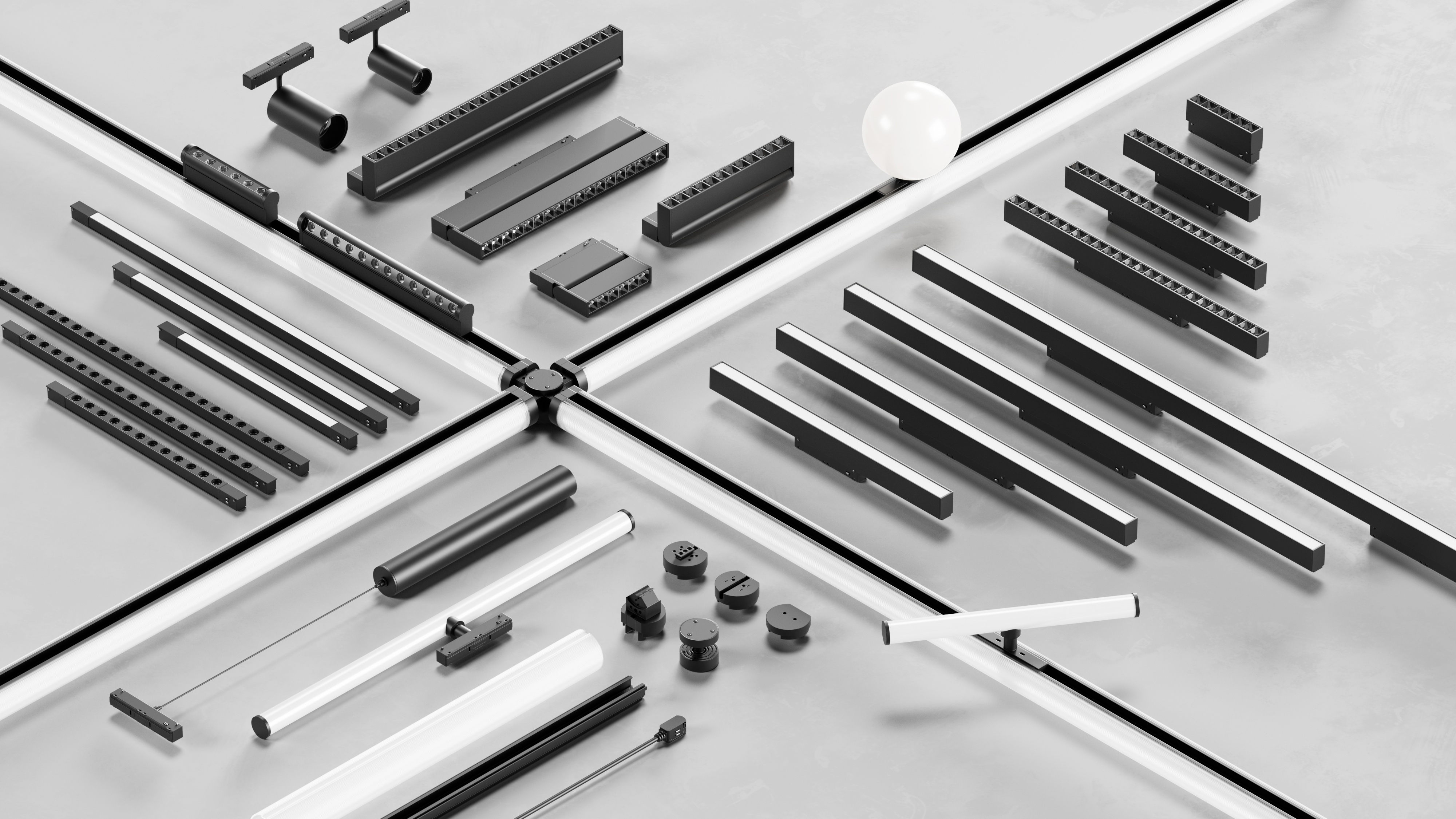 New tube magnetic track light system 